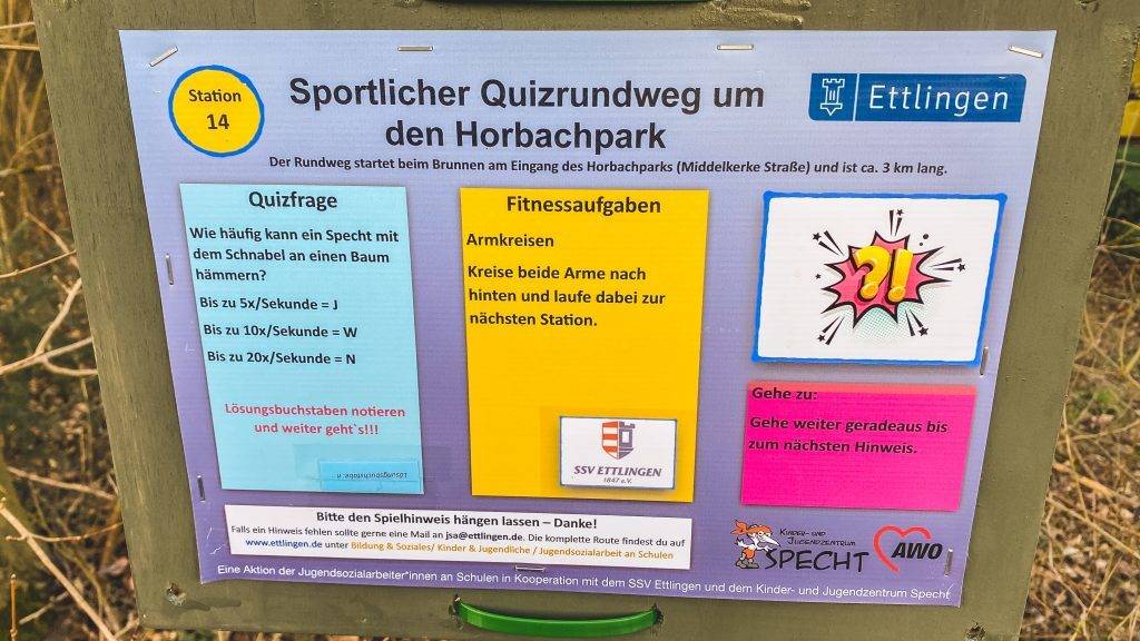 Sportlicher Quizrundweg Ettlingen