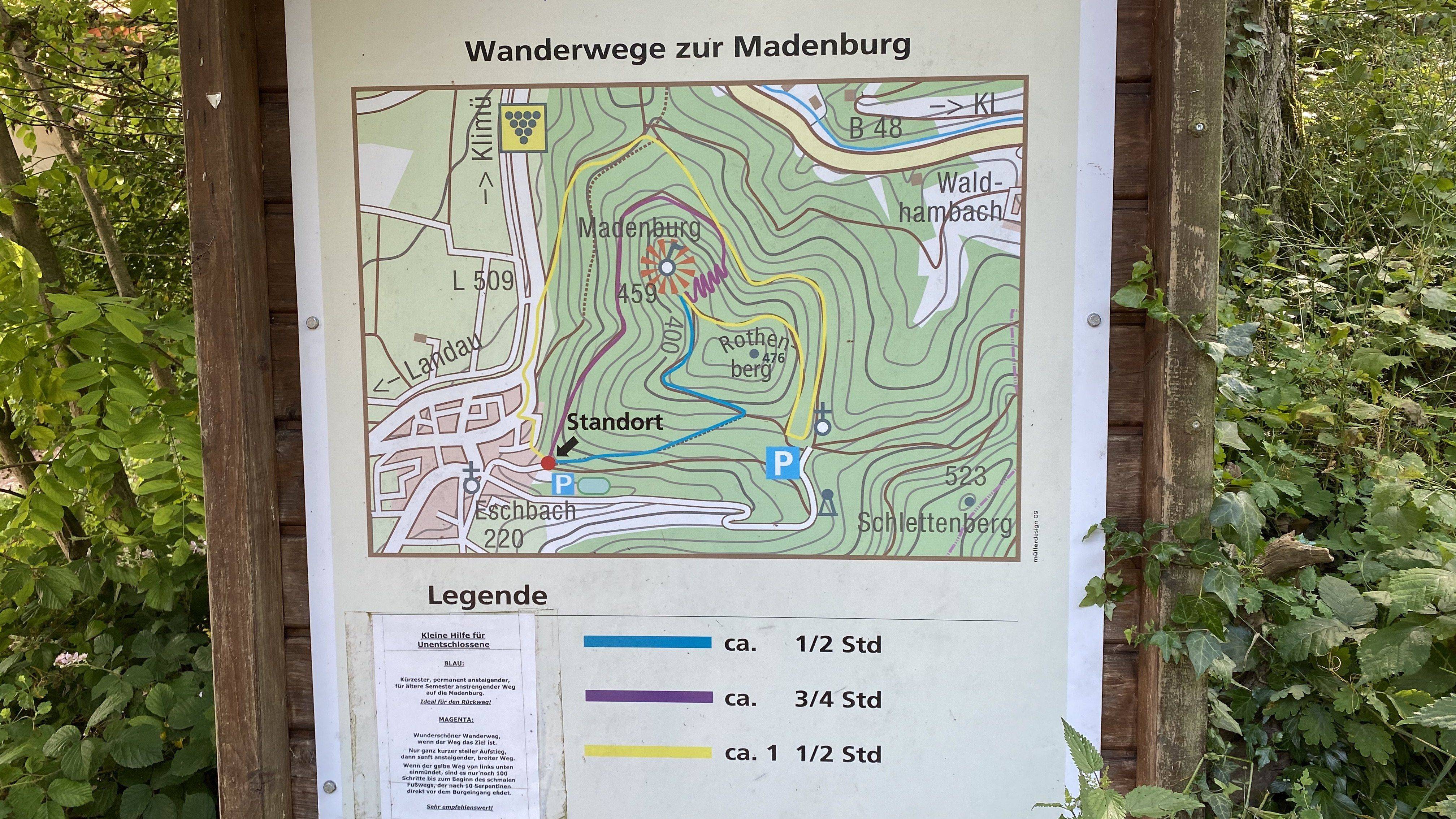 Burg Madenburg Wanderwege