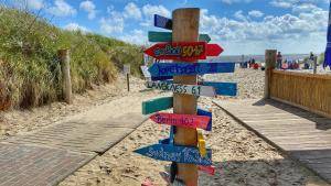 Wegweiser Strand