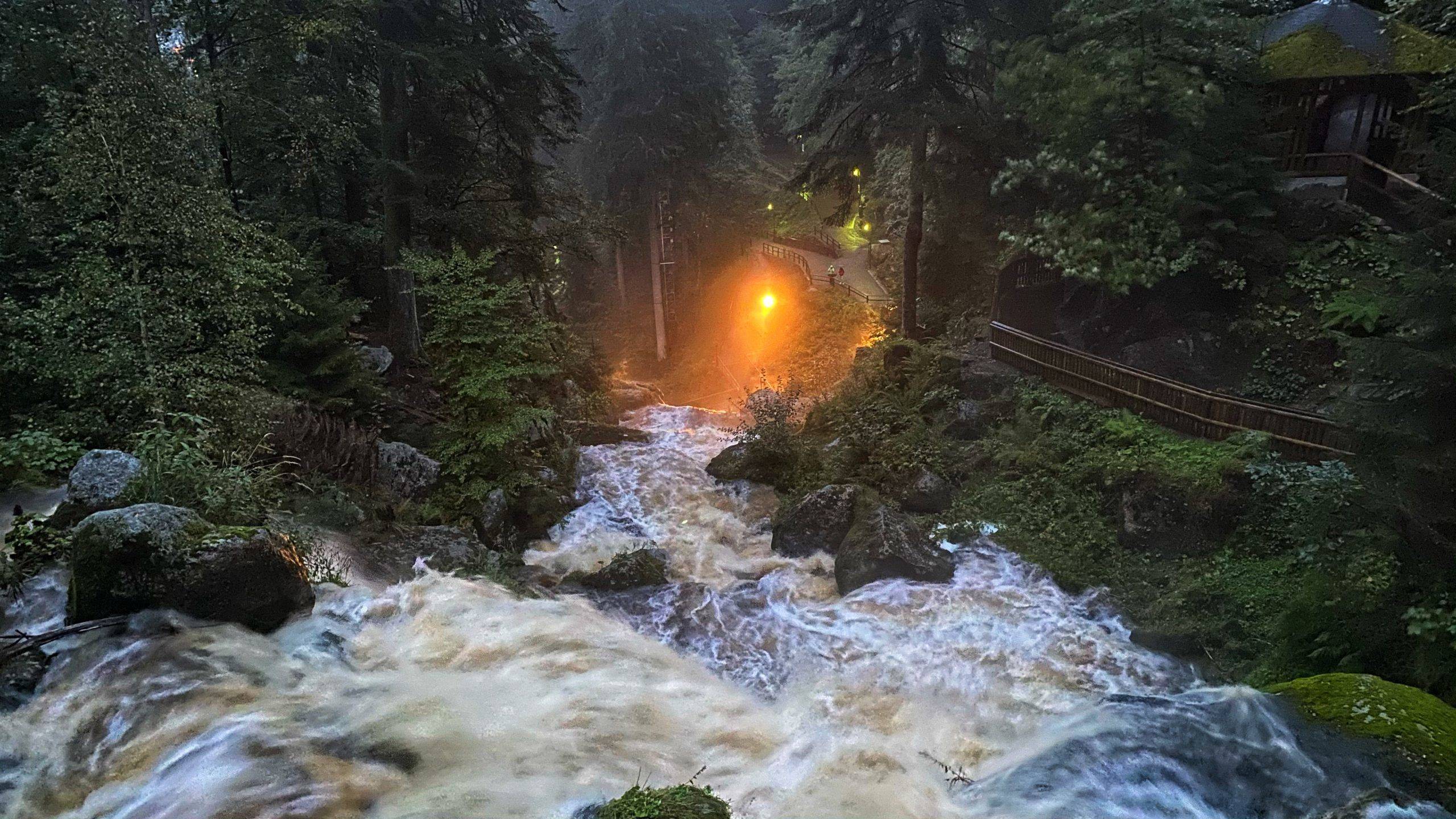 Triberger Wasserfälle Dämmerung