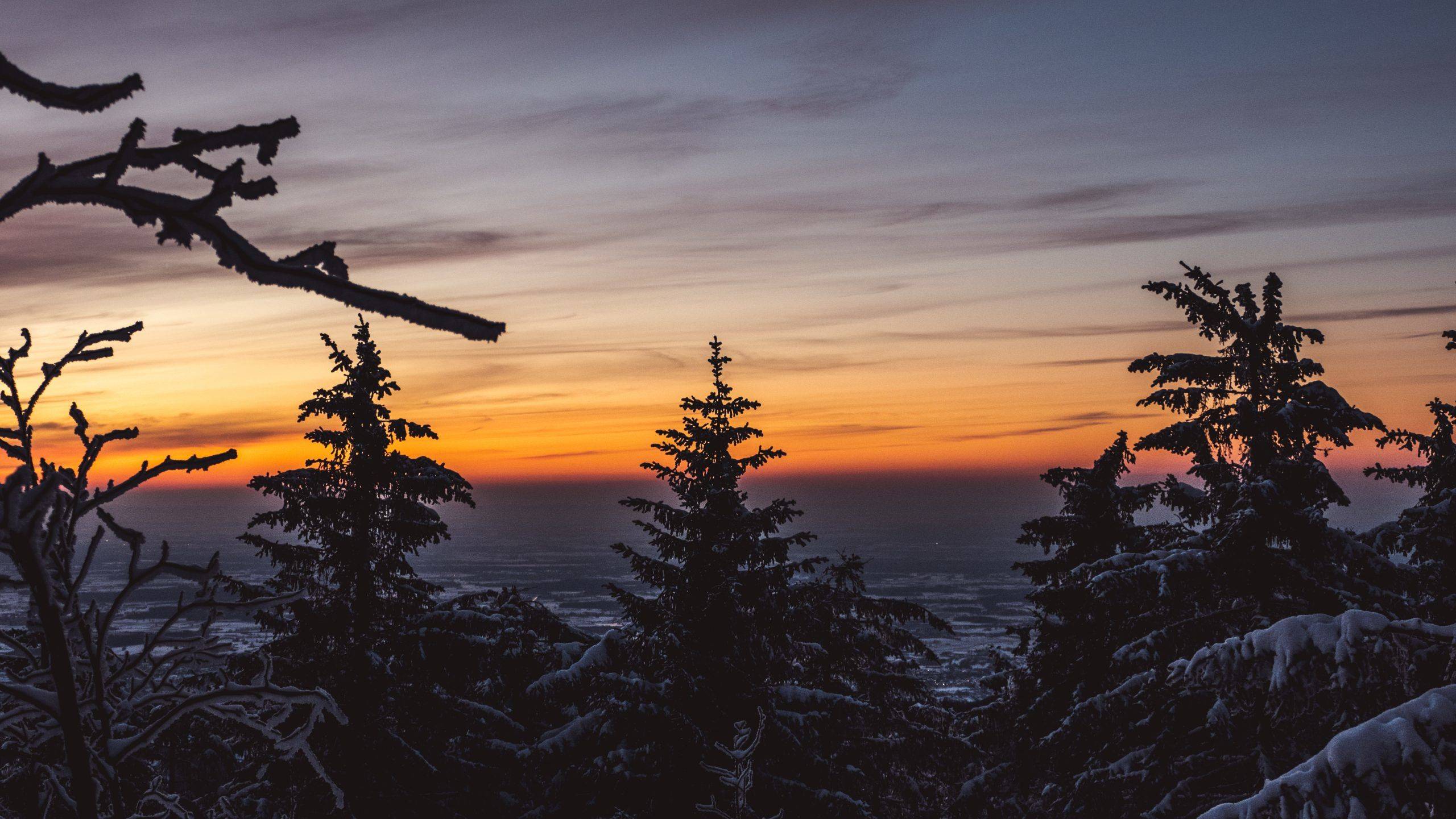 Sonnenuntergang Winter Schwarzwald