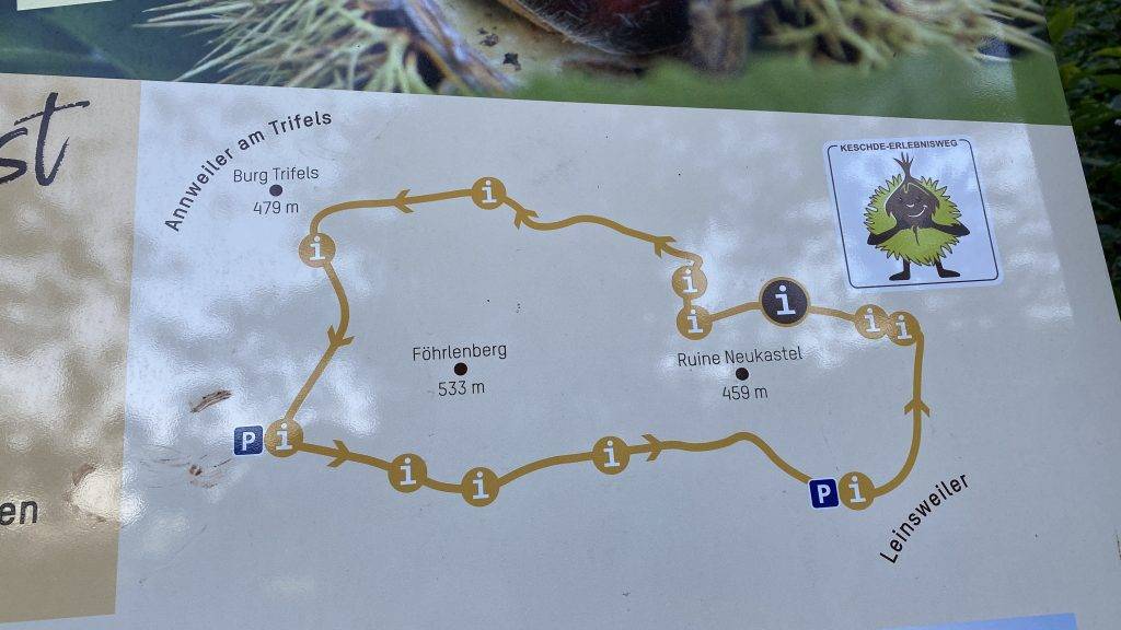 Wander Karte Keschde Erlebnisweg