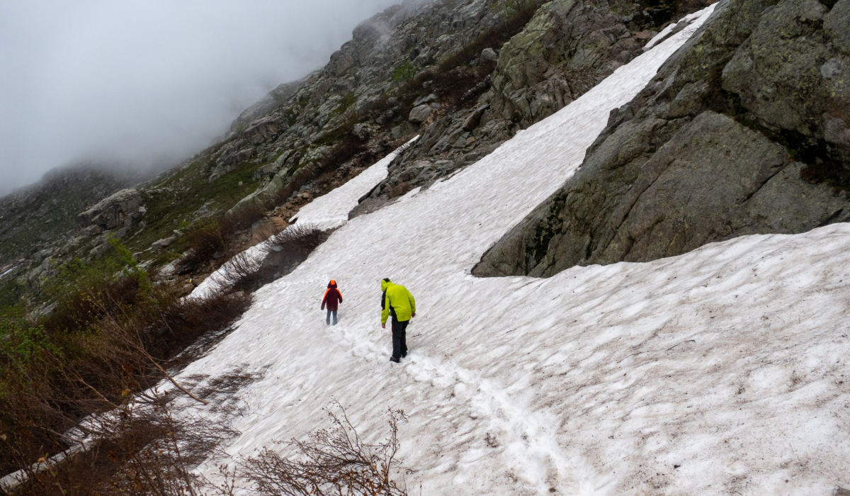 Schnee Korsika Wandern
